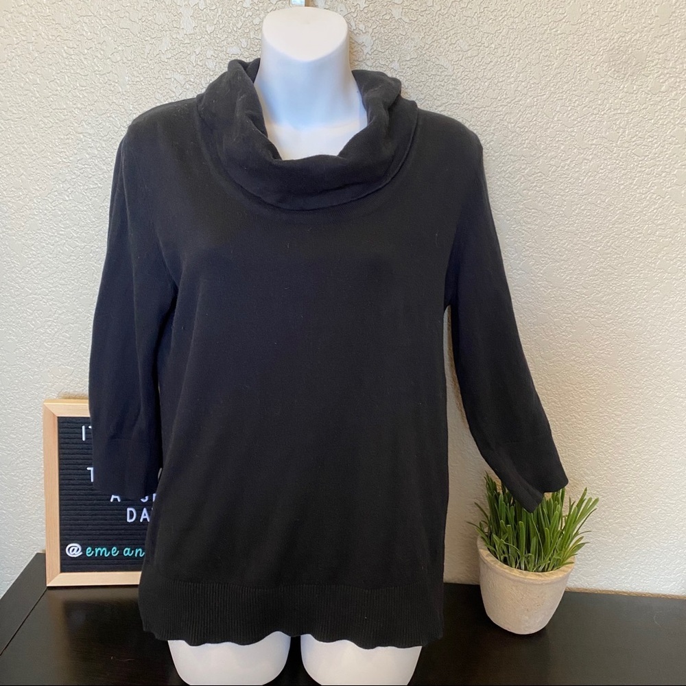 💙Banana Republic cowl neck blk sweater 3/15 5/20